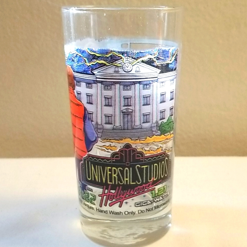 Retro Universal Studios Back to the Future Glass